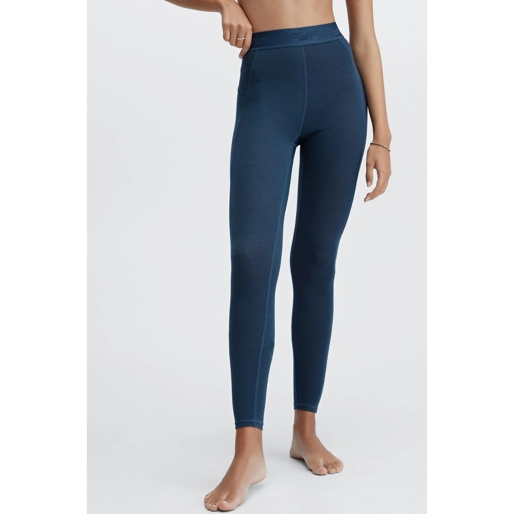 Fabletics Ultra High-Waisted Wool Baselayer‎ Legging in Blue Nova Size M Tall